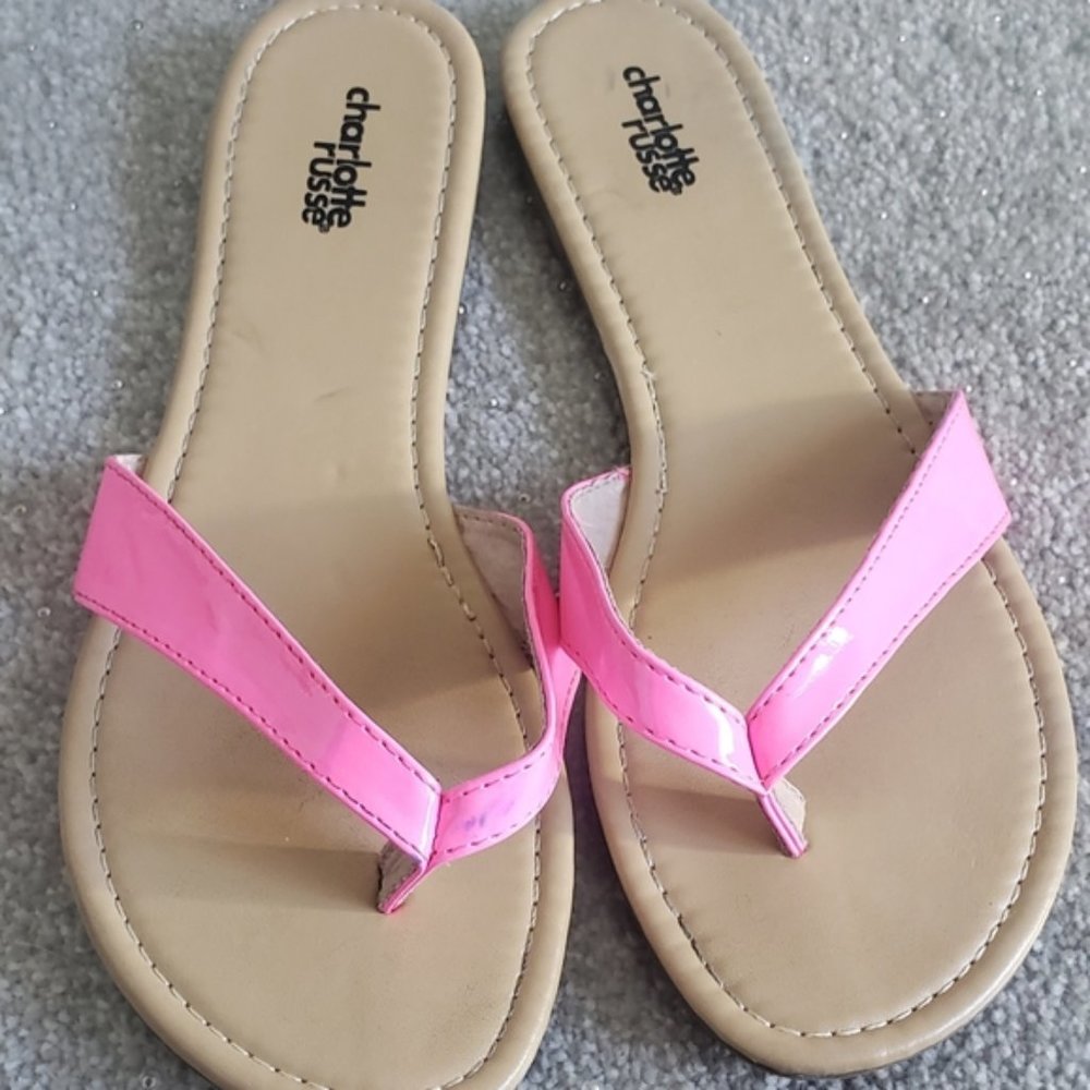 Charlotte Russe Pink Flip Flops